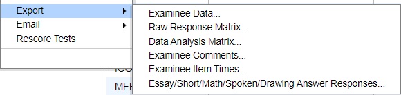 FT Exporting Examinee Response Data - Processing and Reporting Data