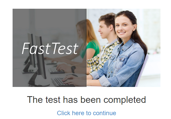 Figure 7.10 Test Results Screen