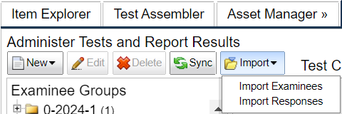 Test Scheduler Importing Examinee Responses