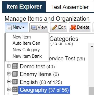 FastTest Item Explorer New Button Menu - Guide for All Users